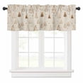 thumbnail image 1 of Vintage Christmas Tree Valances for Windows Winter Snowflake Gold Line Trees Rod Pocket Curtain Valance Window Treatment Short Curtains for Kitchen Living Room, 42"x12", 1 of 5