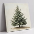 thumbnail image 1 of Vintage Christmas Tree Wall Art, Pine Tree Vintage Print Canvas Wall Art, Holiday Décor Rustic Winter Tree Print Picture, Botanical Winter Art Christmas Tree Wall Décor for Living Room (16x16 Inches), 1 of 6