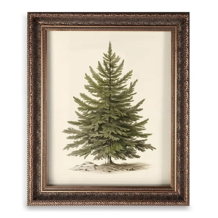 Vintage Christmas Wall Art Print Rustic Christmas Wall Art, Christmas Painting Print Decor 7.8x 9.8 inch Unframed Print