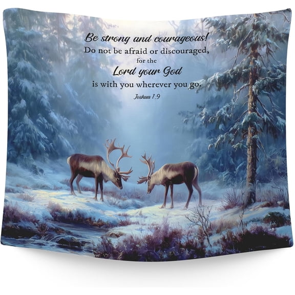 Vintage Christmas Winter Village Hanging Wall Tapestry for Bedroom, Rustic Farmhouse Snow Wall Tapestries Hanging for Holiday living Room Dorm Home Decor 50x60 inches