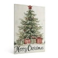 thumbnail image 1 of Vintage Christmas tree Wall Art Paint Framed - Xmas Festive Winter Holiday Christmas Wall Decor Canvas Print for Living Room Kitchen Bathroom Home Decor, 1 of 9