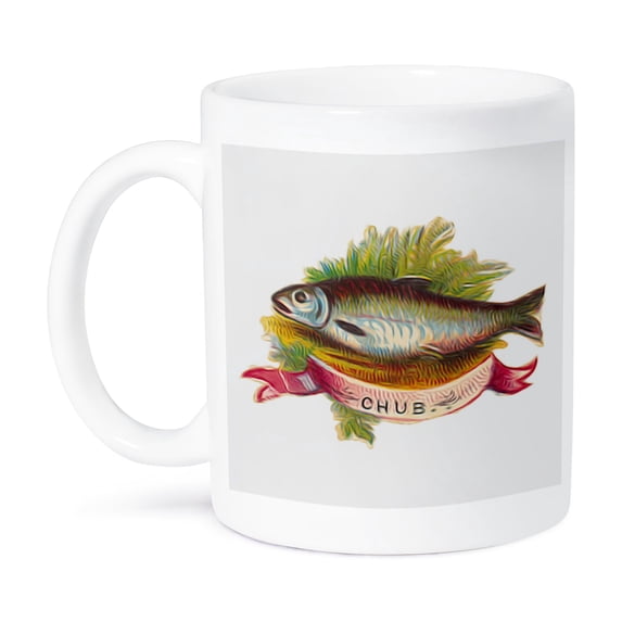3dRose, Vintage Chub Fish Antique Nautical Vignette, 11oz Mug