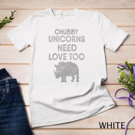 Vintage Chubby Unicorns Need Love Too Rhinoceros Rhino T-Shirt Birthday Gifts; For Men & Women