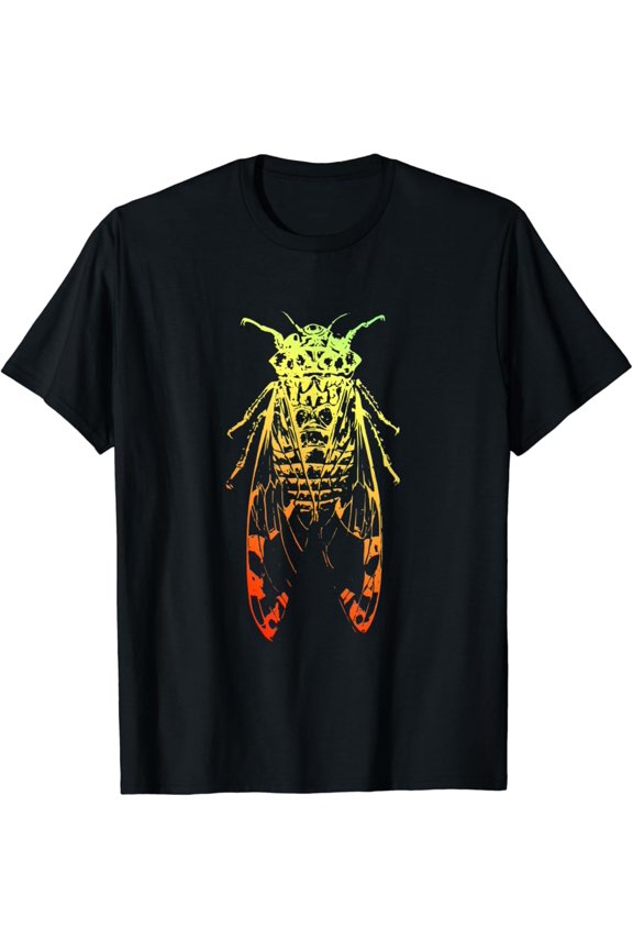 Vintage Cicada Colorful Rainbow Retro Brood For Cicadas Lover T-Shirt S-5XL - Trending Birrthday Tee Gifts Vintage Tee -Birthday Gifts