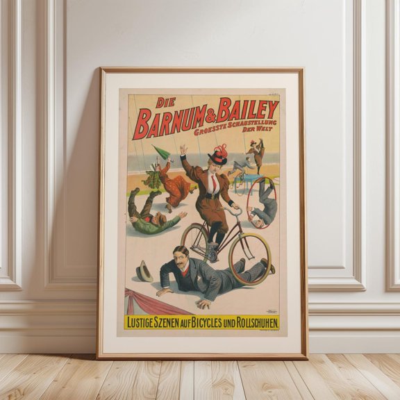 Vintage Circus Barnum And Bailey Exhibition Design Wall Decor Unframed Paper Print
