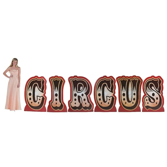 Vintage Circus Letter Stand Up - Party Decor - 6 Pieces