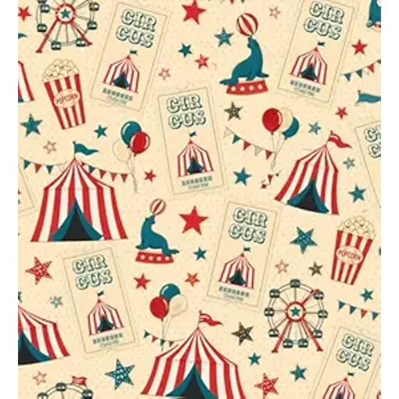 Vintage Circus Pattern in Multiple Colors Edible Chocolate Transfer Sheet, by Tnct. (1 Count)