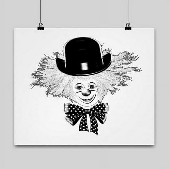 Vintage Circus Clown Art - Kids Room Decor - 13x13 Poster Print - Retro Style