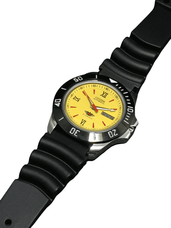 Vintage Citizen Automatic 21 Jewels Roman Number Yellow Dial Day