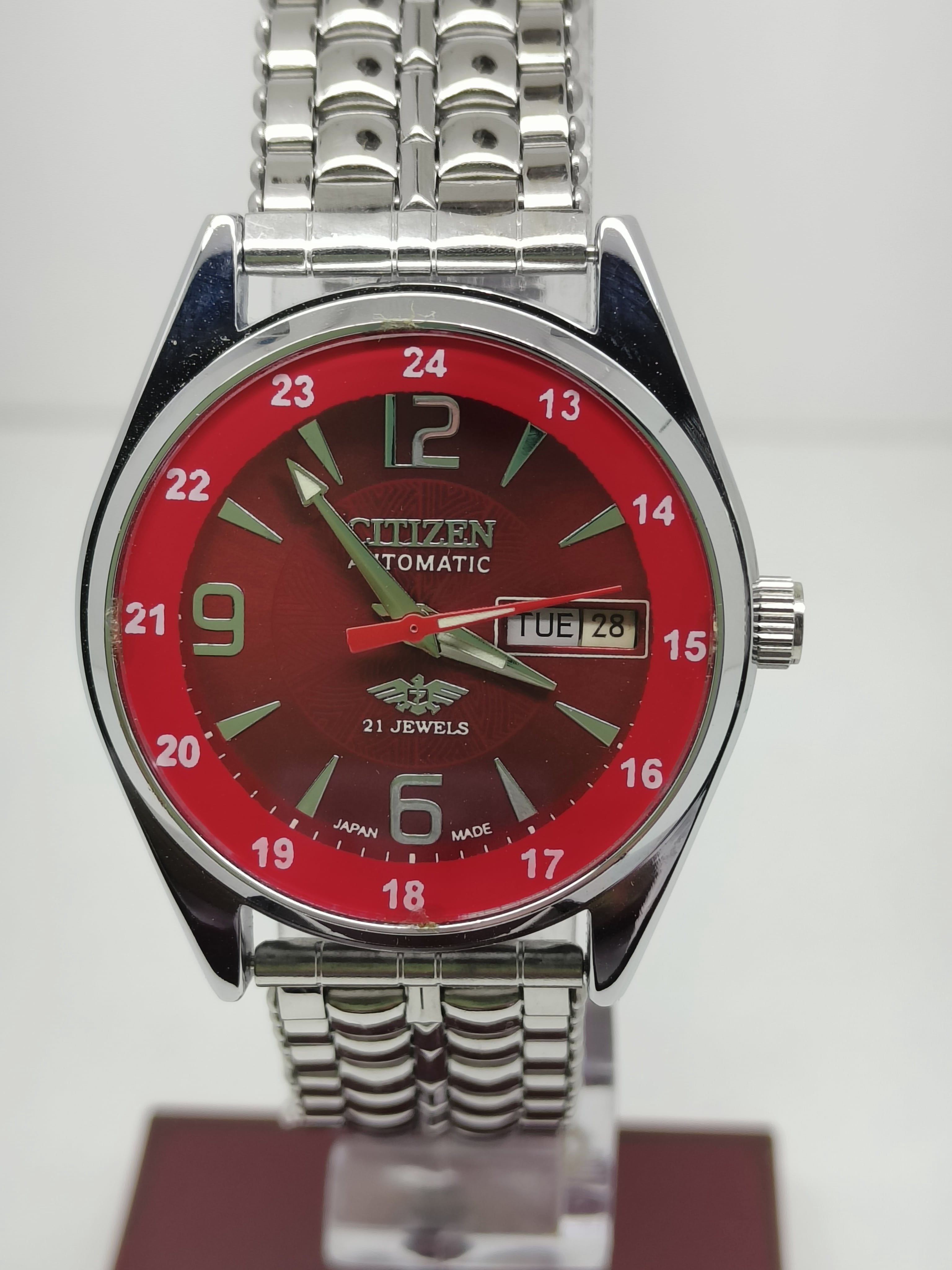 Vintage Citizen Mechanical Automatic Stainless Steel Men Wristwatch
