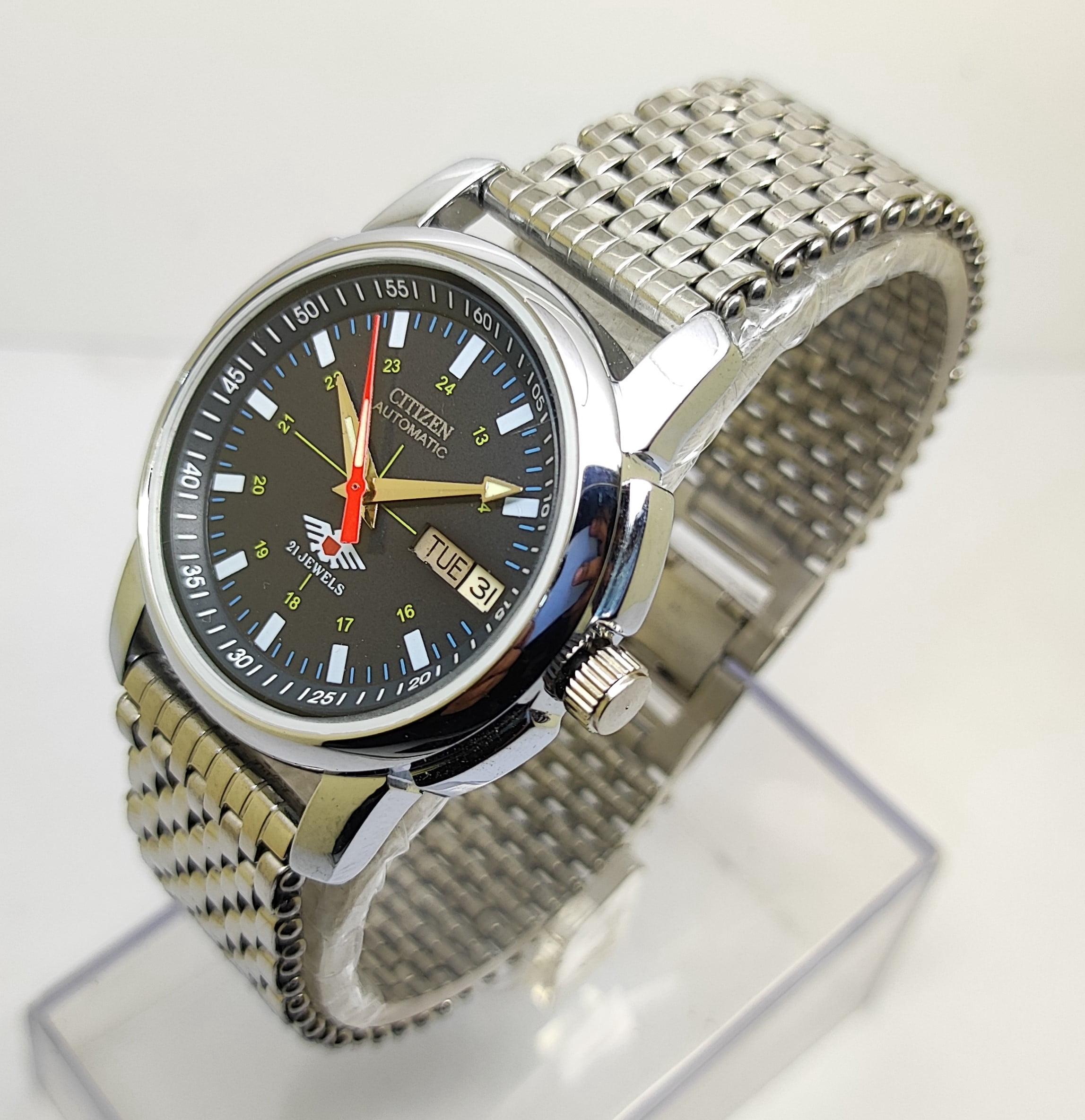 Vintage Citizen Mechanical Automatic Stainless Steel Men Wristwatch
