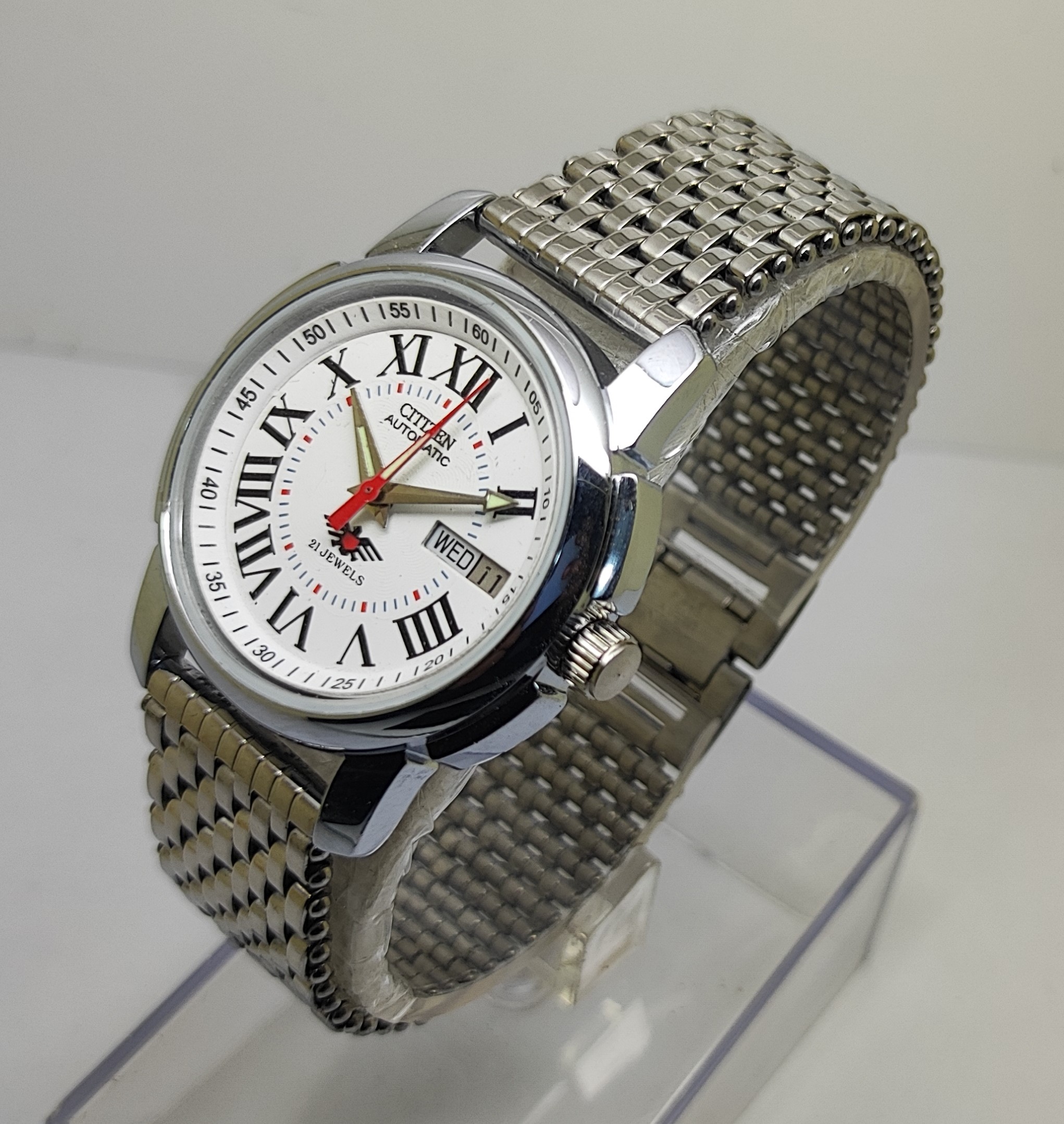 Vintage Citizen Mechanical Automatic Stainless Steel Men Wristwatch