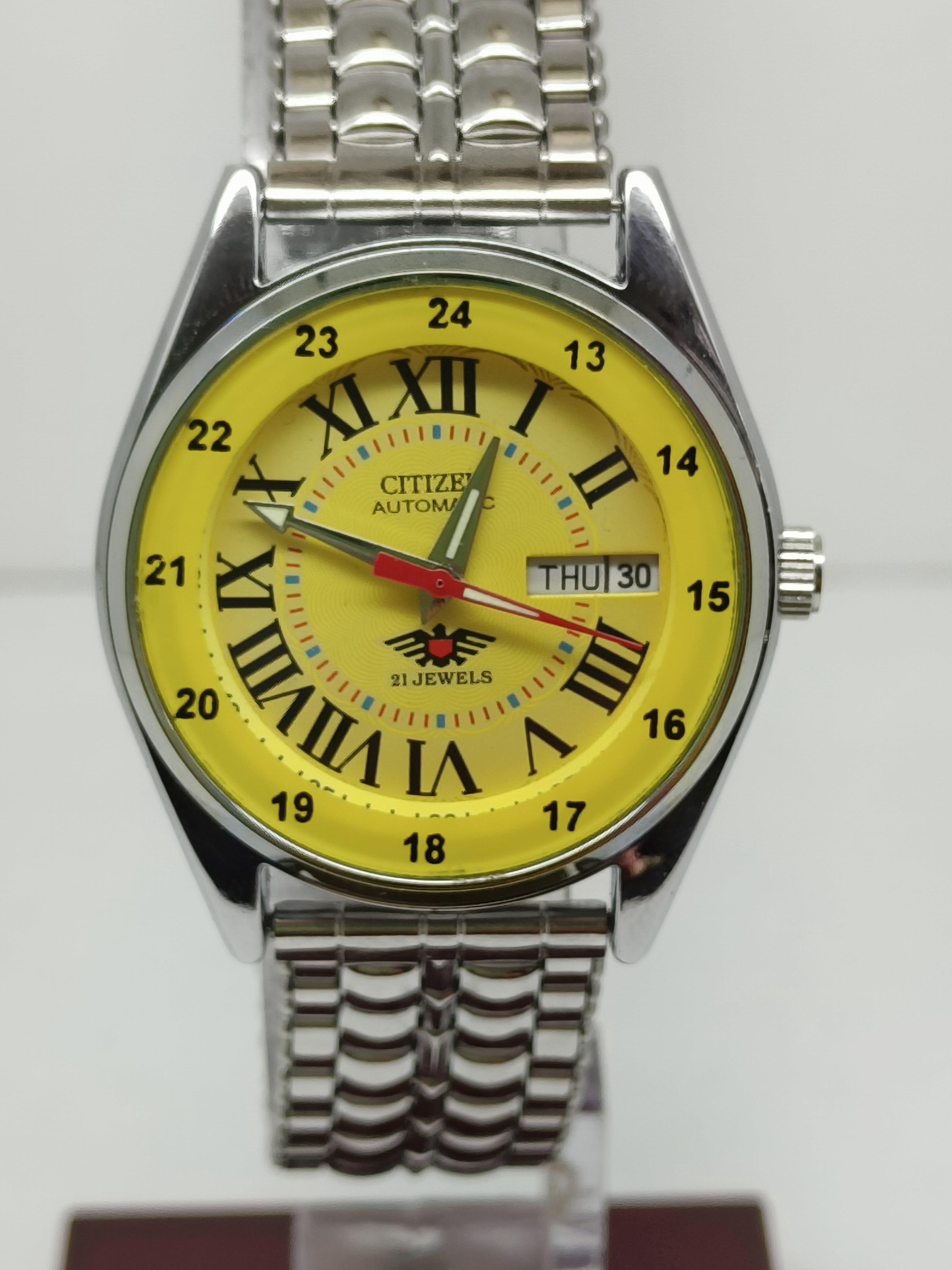Vintage Citizen Mechanical Automatic Stainless Steel Men Wristwatch