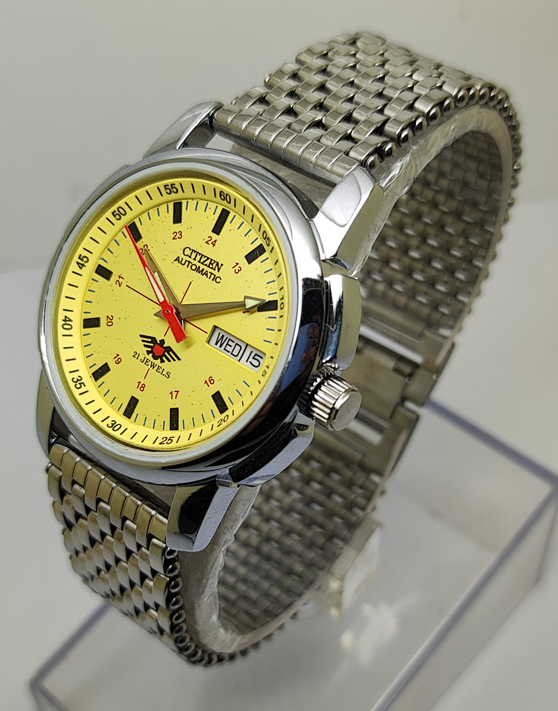 Vintage Citizen Mechanical Automatic Stainless Steel Men Wristwatch