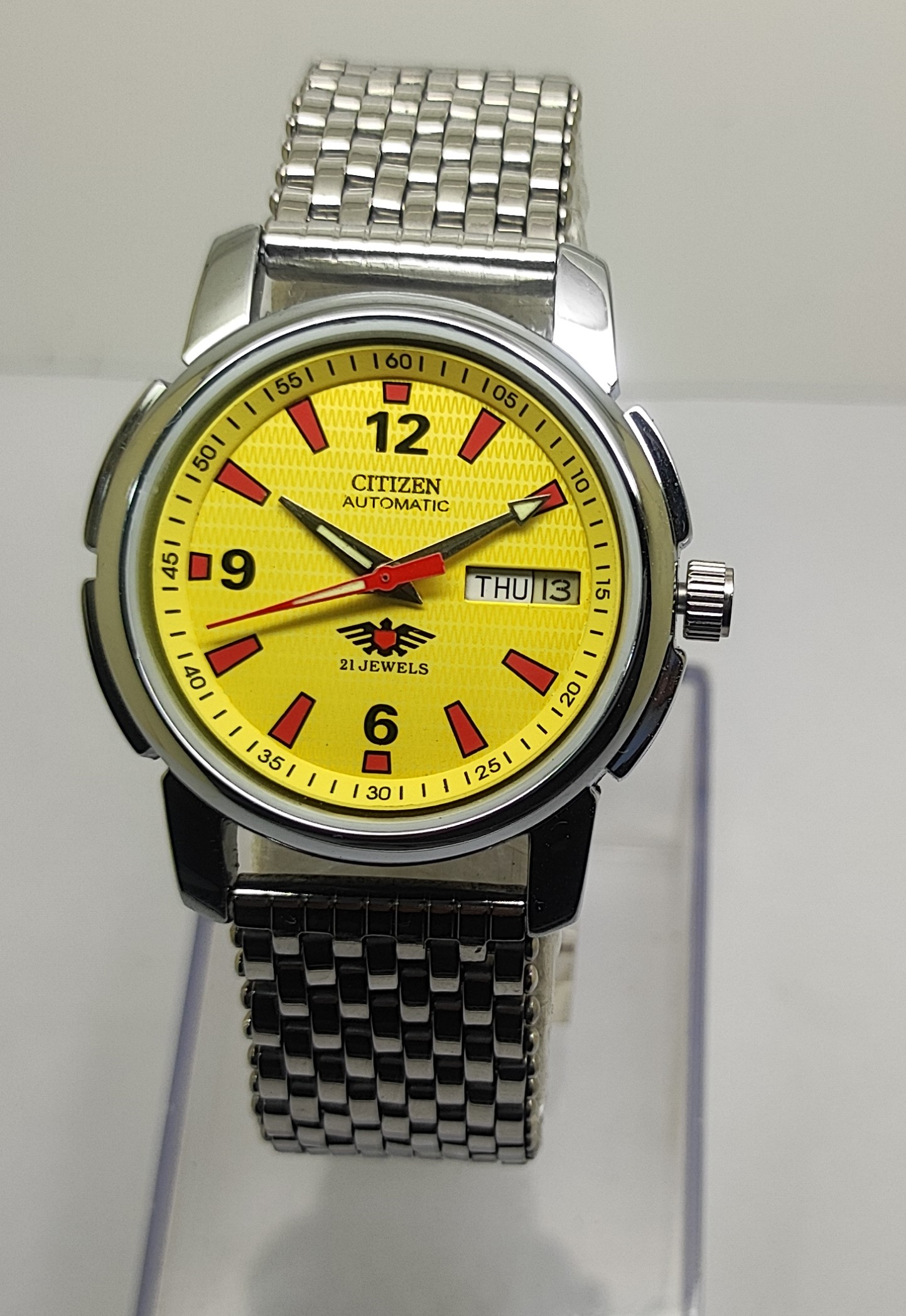 Vintage Citizen Mechanical Automatic Stainless Steel Men's Wristwatch