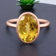 thumbnail image 1 of Vintage Citrine Engagement Ring Solitaire Statement Ring Yellow Gemstone Women Jewelry November Birthstone Gift Ring, 1 of 5