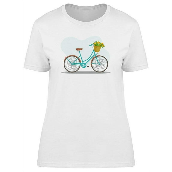 Vintage City Bicycle With A Bask T-Shirt Women -Image by Shutterstock, Female 3X-Large