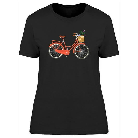 Vintage City Red Bicycle T-Shirt Women -Image by Shutterstock, Female x-Large