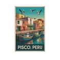 thumbnail image 1 of Vintage City Travel Poster of Pisco Peru with Seaside Textures And Maritime Charm Canvas Poster, 1 of 8