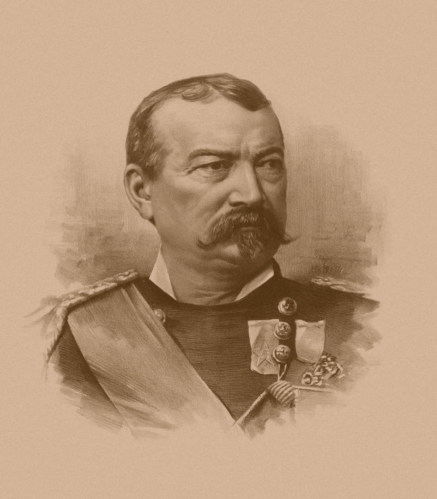 Vintage Civil War artwork of General Philip Sheridan Canvas Art - John ParrotStocktrek Images (27 x 30)