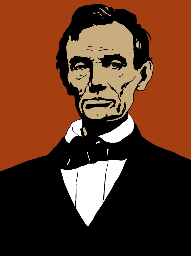 Vintage Civil War era print of President Abraham Lincoln Canvas Art - John ParrotStocktrek Images (25 x 33)