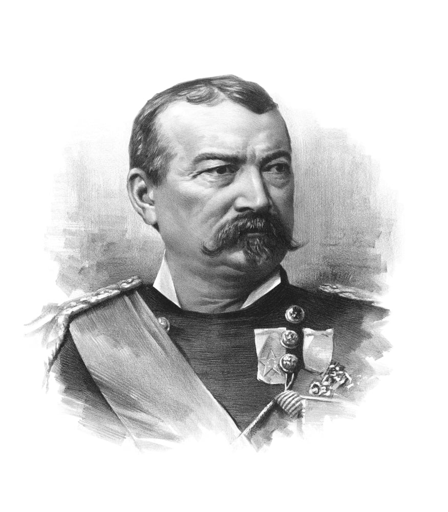 Vintage Civil War portrait of General Philip Sheridan Canvas Art - John ParrotStocktrek Images (27 x 30)