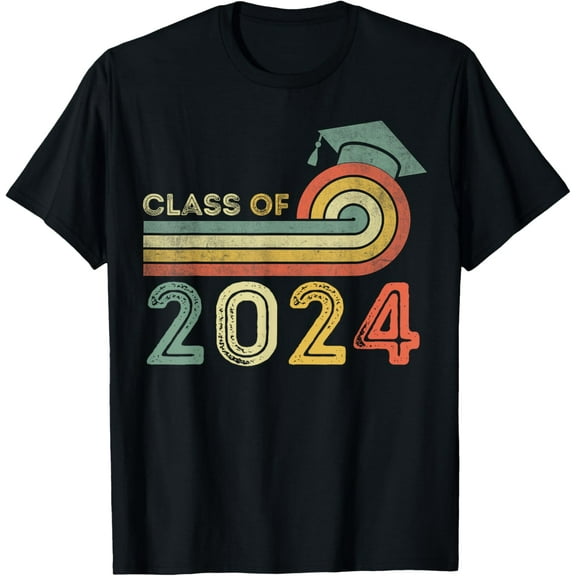 Vintage Class Of 2024 Graduation Senior 2024 Retro Gifts Back To School T-shirt