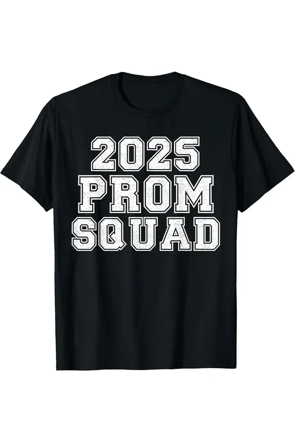 Vintage Class Of 2025 Prom Squad Graduation Matching Look Unisex T-Shirt, up to size 5XL
