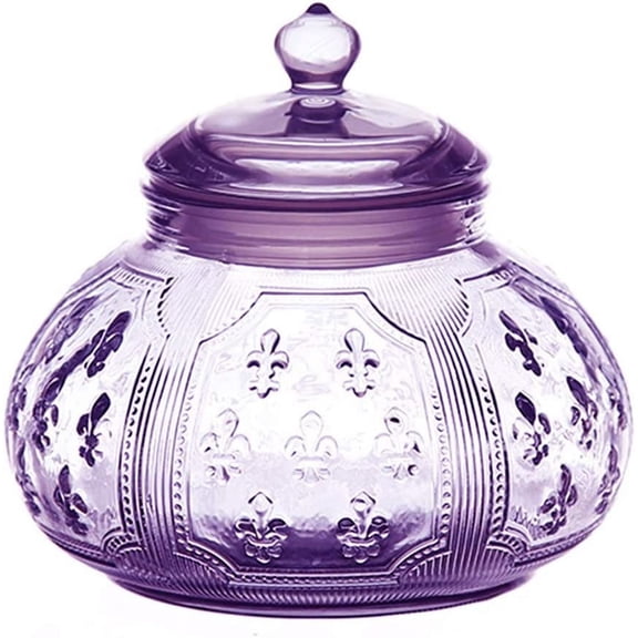 Vintage Classic 26oz Crystal Glass Candy Dish Snack Jar with Seal Lid, Perfect for Nuts, Candy, Cookies, Chocolate