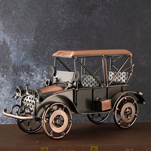 Vintage Classic Car Metal Wall Art - Iron Black & Copper Retro Decor for Living Room, Office, Desktop - Holiday Home Decor (Halloween, Easter, 4th of July)