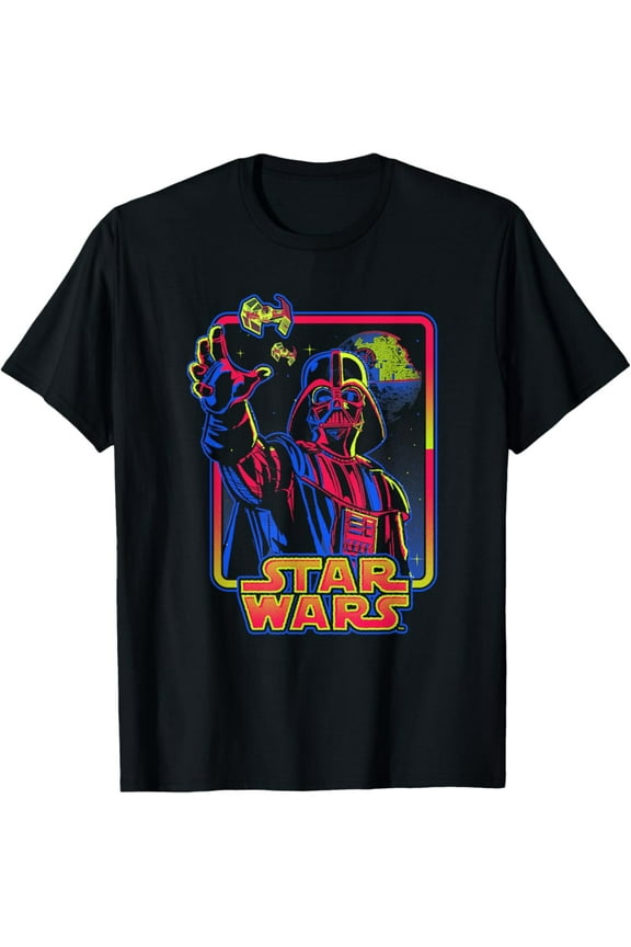 Vintage Classic Darth Vader Hypercolor Neon Poster T-Shirt S-5XL - Trending Birrthday Tee Gifts Vintage Tee -Birthday Gifts