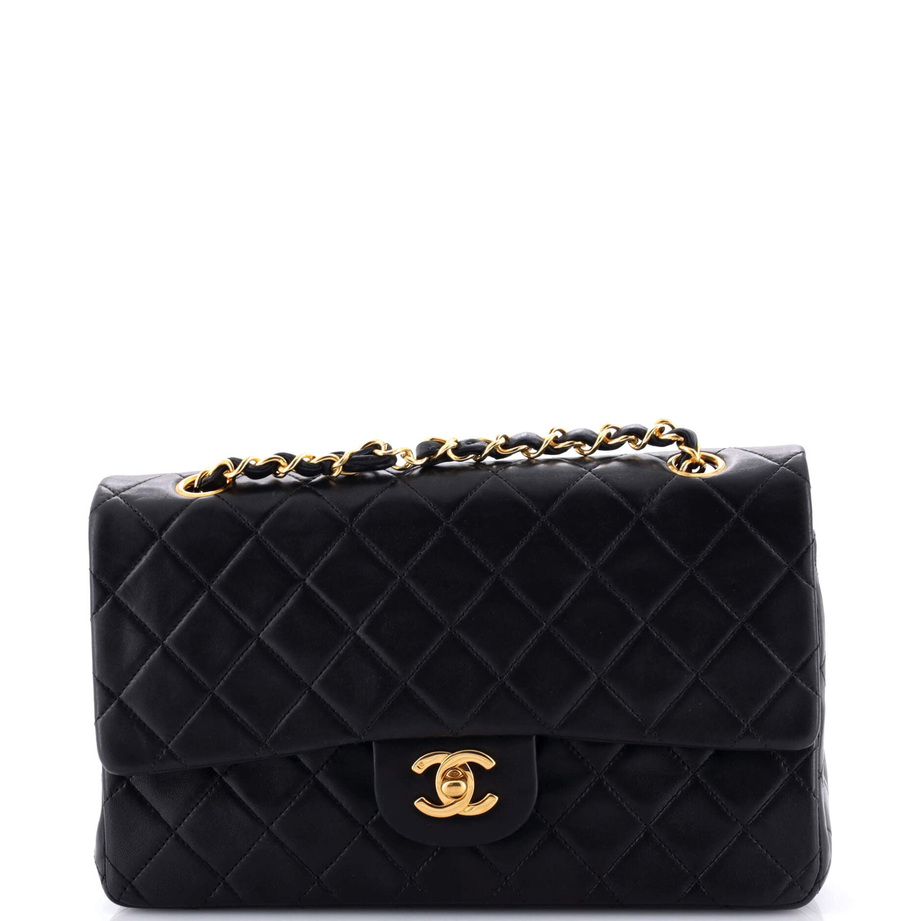 Quilted Lambskin Double Sided Classic Flap Bag Medium