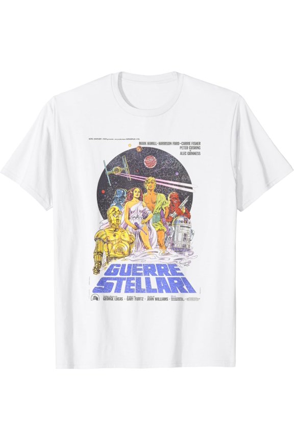 Vintage Classic Guerre Stellari Italian Vintage Poster T-Shirt S-5XL Trending Birrthday Tee Gifts Vintage Tee -Birthday Gifts