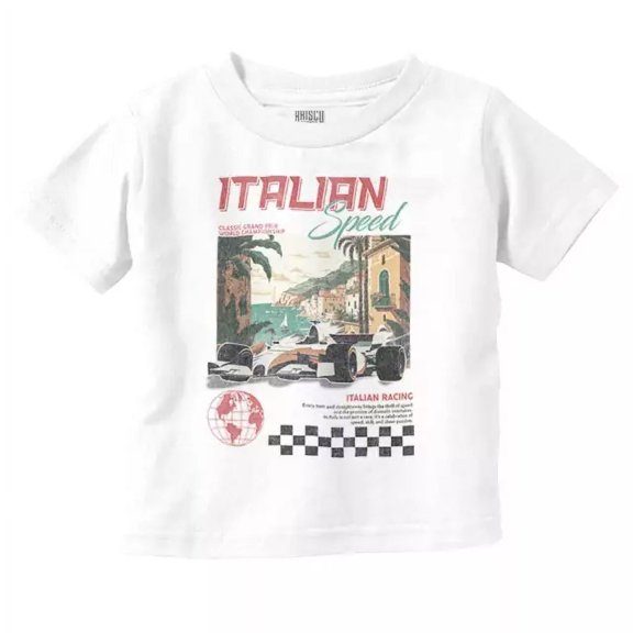 Vintage Classic Italian Speed Racing Car Toddler T Shirt TODDLER SHORT SLEEVE TEE BELLA CANVAS 3001T