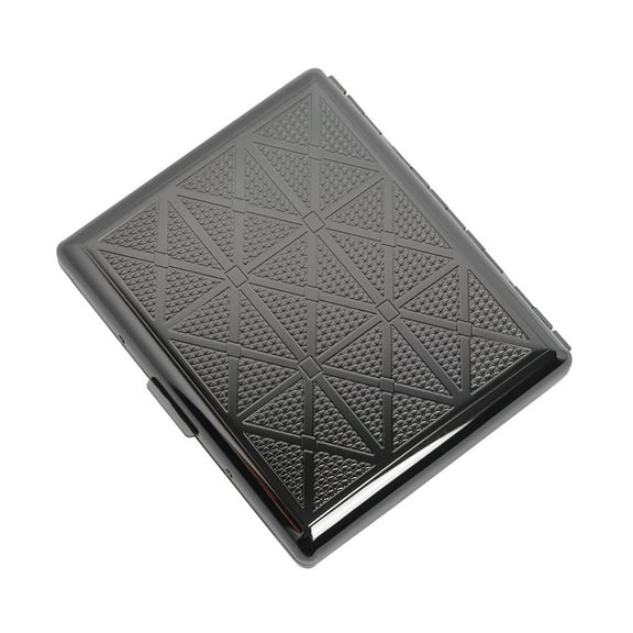 Vintage Classic Metal Cigarette Case/Storage Box, RFID Credit Card Metal Wallet, Holds 20pcs 100’s (W49 Black)