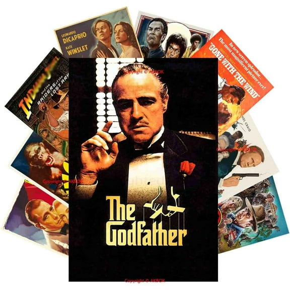 Vintage Classic Movie Posters Retro Aesthetic 70s 80s 90s Film Posters for Theater Dorm Room Decor 8X 12 Unframed 9Pcs