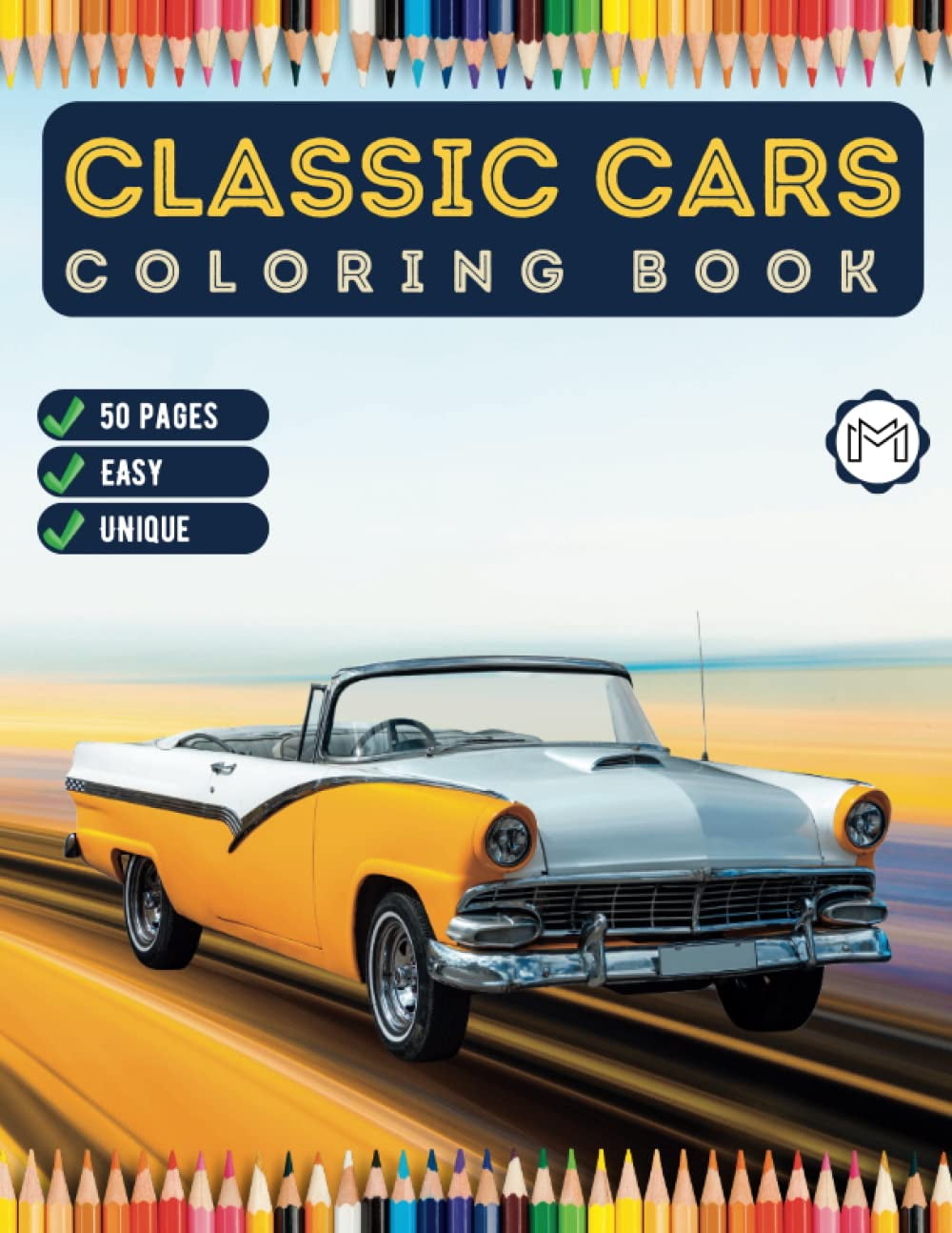 Vintage Classic Old Enthusiast Car Coloring Book Exotic Race Car for ...