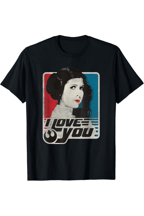 Vintage Classic Princess Leia I Love You Rebels Symbol T-Shirt S-5XL - Trending Birrthday Tee Gifts Vintage Tee -Birthday Gifts