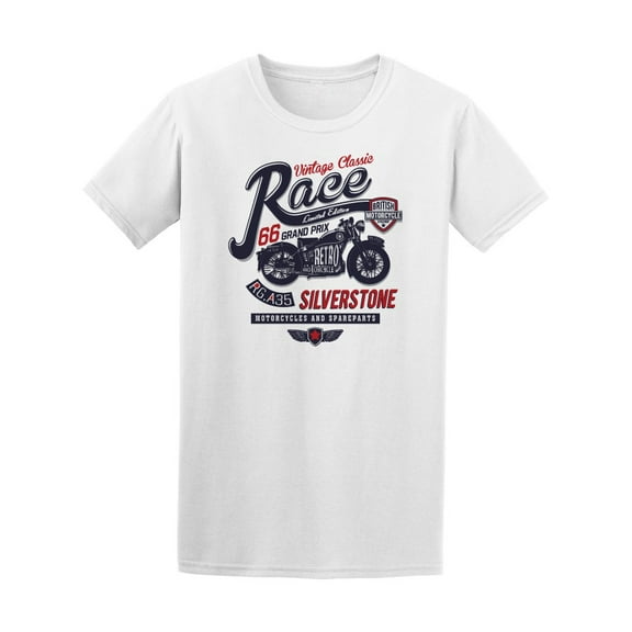 Vintage Classic Race Silverstone T-Shirt Men -Image by Shutterstock, Male Medium