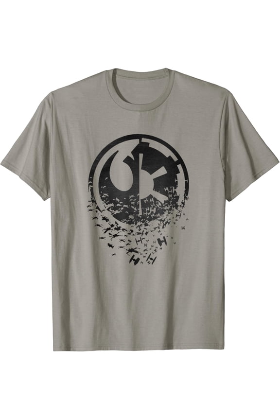 Vintage Classic Rebel Alliance & Galactic Empire Split T-Shirt S-5XL - Trending Birrthday Tee Gifts Vintage Tee -Birthday Gifts