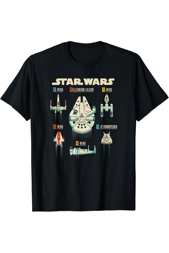 Vintage Classic Rebel Alliance Spacecraft Fleet Group T-Shirt S-5XL - Trending Birrthday Tee Gifts Vintage Tee -Birthday Gifts