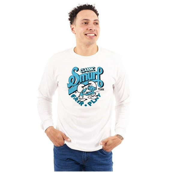 Vintage Classic Smurf Fair Play Long Sleeve TShirt Men Women Brisco Brands M
