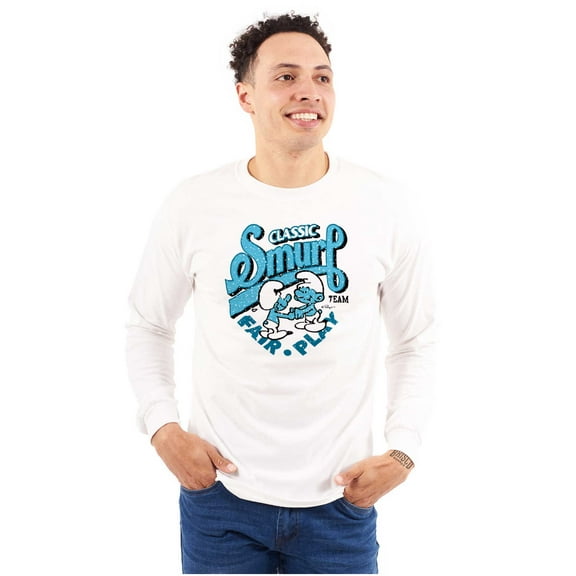 Vintage Classic Smurf Fair Play Long Sleeve TShirt Men Women Brisco Brands S