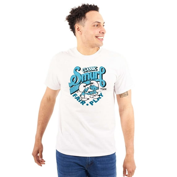Vintage Classic Smurf Fair Play Men's Graphic T Shirt Tees Brisco Brands M