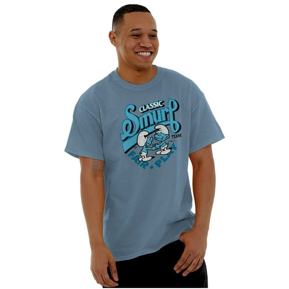 Vintage Classic Smurf Fair Play Men's Graphic T Shirt Tees Brisco Brands M