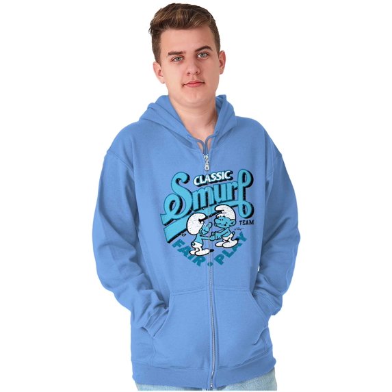 Vintage Classic Smurf Fair Play Zip Up Hoodie Men's Women's Brisco Brands 3X