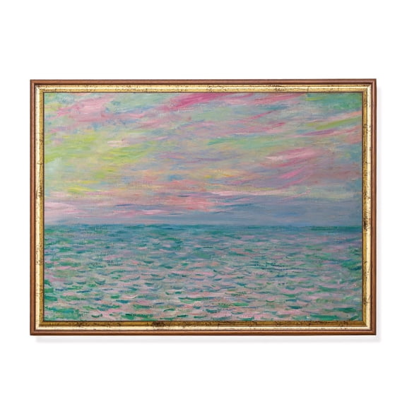 Vintage Claude Monet Seascape Moody Coastal Art Poster Home Decor, 8x12 UNFRAMED