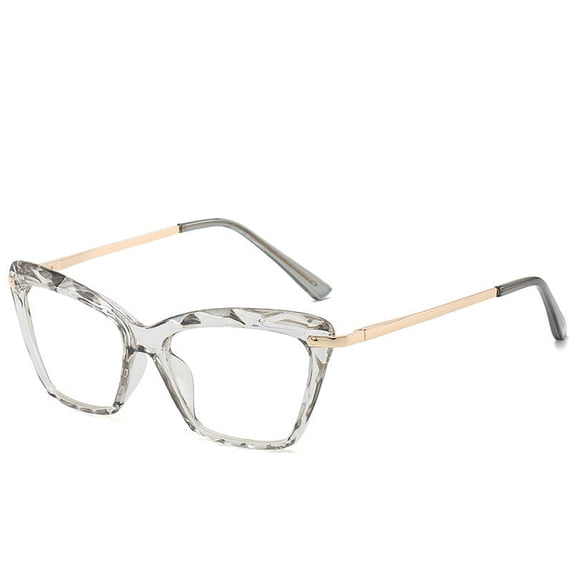 Vintage Clear Crystal Glasses Metal Full Frame Women Fashion Eyewear Clear Lens Transparent Eyeglasses