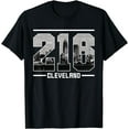 thumbnail image 1 of Vintage Cleveland 216 Area Code Ohio Skyline T-Shirt, 1 of 4