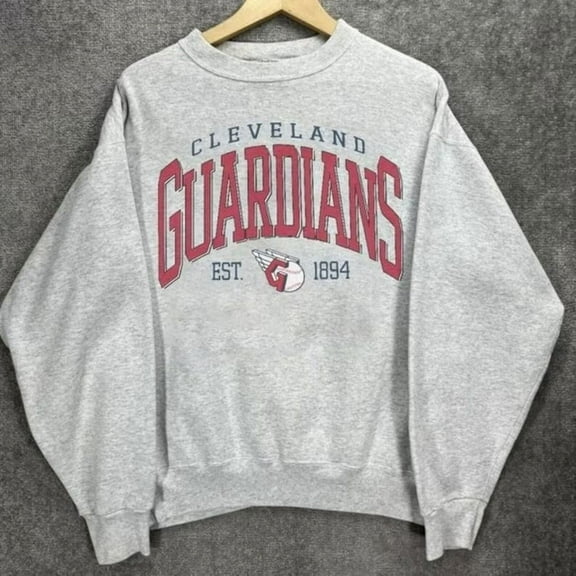 Vintage Cleveland Guardians EST 1894 Sweatshirt, Cleveland Guardians Shirt, Cleveland Baseball Sweater, Ash Color size L